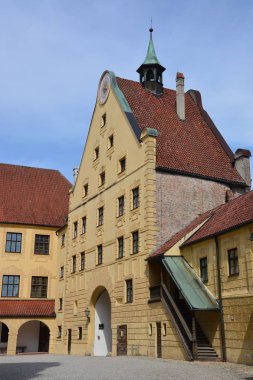 Landshut, Almanya görünümü üzerinde tarihi kale Trausnitz Landshut, Bavyera, Almanya