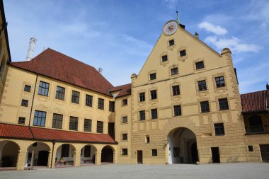 Landshut, Almanya görünümü üzerinde tarihi kale Trausnitz Landshut, Bavyera, Almanya