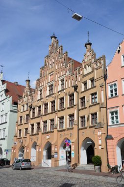 Tarihi şehir, Landshut, Bavyera, Almanya görünümünde Landshut, Almanya