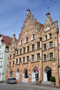 Tarihi şehir, Landshut, Bavyera, Almanya görünümünde Landshut, Almanya