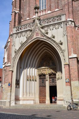 Tarihi şehir, Landshut, Bavyera, Almanya görünümünde Landshut, Almanya