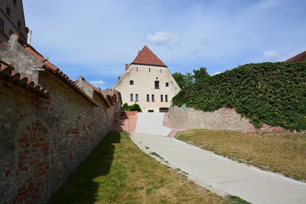 Λάντσχουτ Γερμανία Άποψη Σχετικά Ιστορικό Κάστρο Τράουσνιτς Στο Λάντσχουτ Βαυαρία — Φωτογραφία Αρχείου