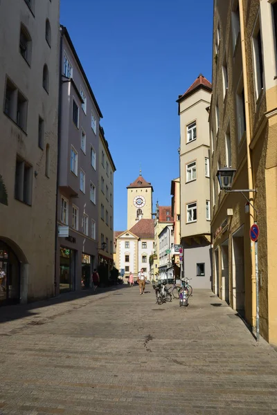 Regensburg Bavyera Almanya Nın Tarihsel City Otellerini Göster — Stok fotoğraf