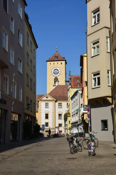 Regensburg 바바리아 독일의 역사적인 도시에서 — 스톡 사진