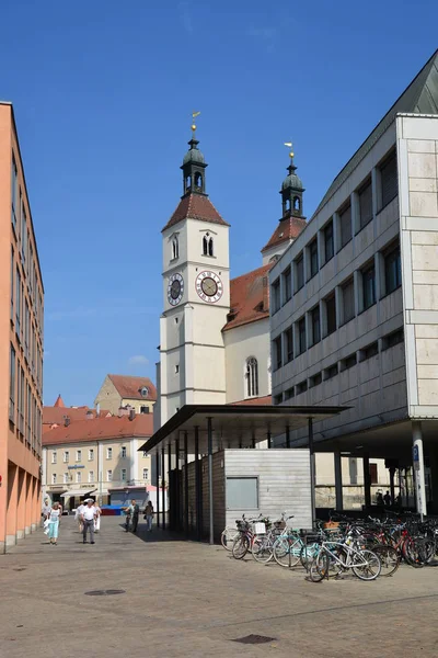 Nézd Történelmi Város Regensburg Bajorország Németország — Stock Fotó