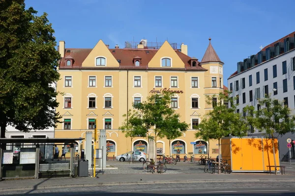 Vue Dans Ville Historique Ratisbonne Bavière Allemagne — Photo