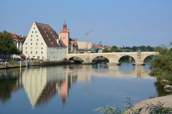 Vista Histórica Ciudad Ratisbona Baviera Alemania —  Fotos de Stock