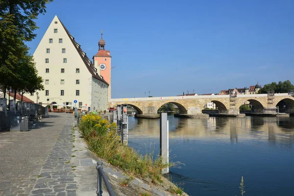 Vista Histórica Ciudad Ratisbona Baviera Alemania —  Fotos de Stock