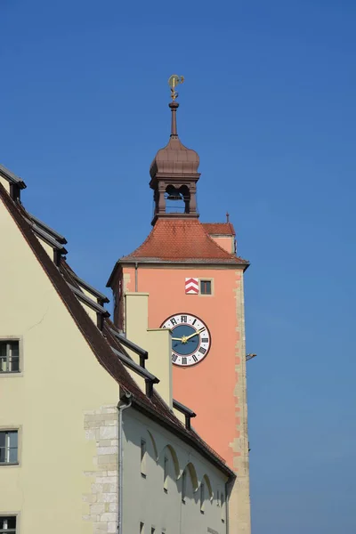 Vista Histórica Ciudad Ratisbona Baviera Alemania — Foto de Stock