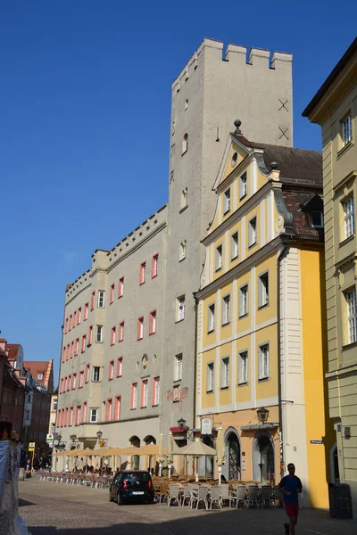 Vista Cidade Histórica Regensburg Baviera Alemanha — Fotografia de Stock