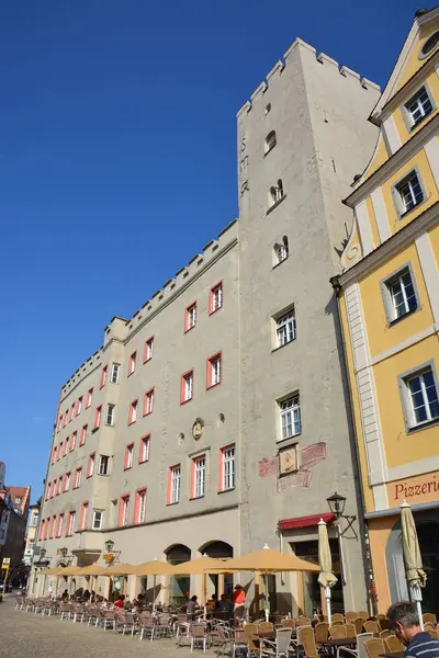 Vue Dans Ville Historique Ratisbonne Bavière Allemagne — Photo