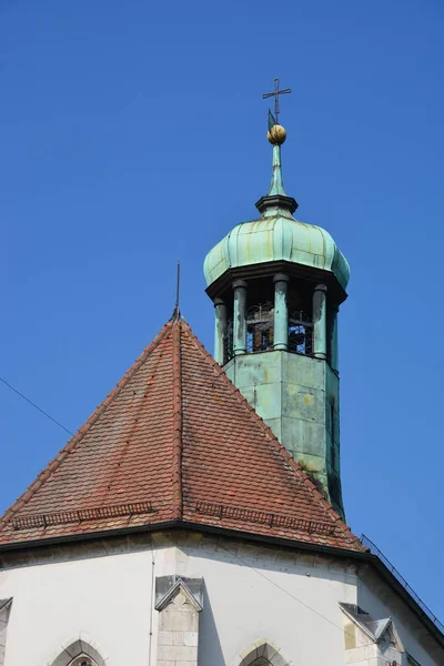 ドイツ バイエルン州 レーゲンスブルクの歴史的都市における表示します — ストック写真