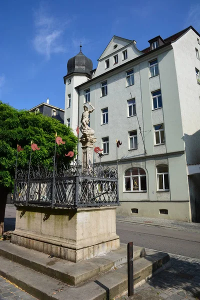 Vue Dans Ville Historique Ratisbonne Bavière Allemagne — Photo