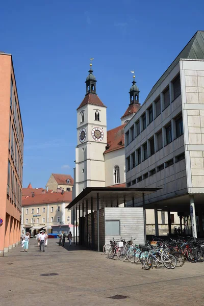 Veduta Nella Storica Città Ratisbona Baviera Germania — Foto Stock