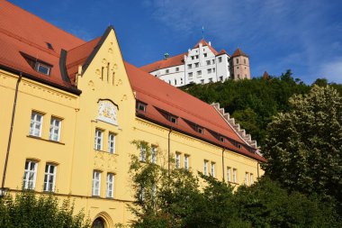 Tarihi şehir, Landshut, Bavyera, Almanya görünümünde Landshut, Almanya