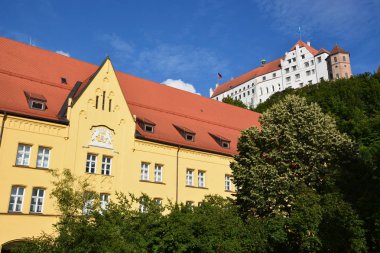 Tarihi şehir, Landshut, Bavyera, Almanya görünümünde Landshut, Almanya