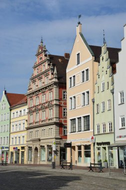 Tarihi şehir, Landshut, Bavyera, Almanya görünümünde Landshut, Almanya