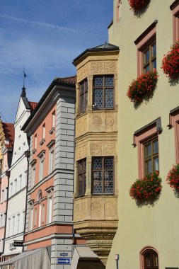Tarihi şehir, Landshut, Bavyera, Almanya görünümünde Landshut, Almanya