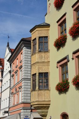 Tarihi şehir, Landshut, Bavyera, Almanya görünümünde Landshut, Almanya