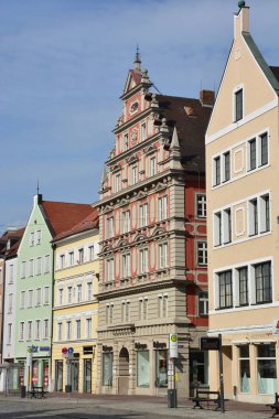 Tarihi şehir, Landshut, Bavyera, Almanya görünümünde Landshut, Almanya