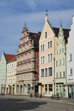 Tarihi şehir, Landshut, Bavyera, Almanya görünümünde Landshut, Almanya
