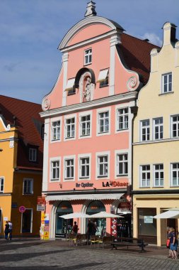 Tarihi şehir, Landshut, Bavyera, Almanya görünümünde Landshut, Almanya