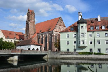 Tarihi şehir, Landshut, Bavyera, Almanya görünümünde Landshut, Almanya