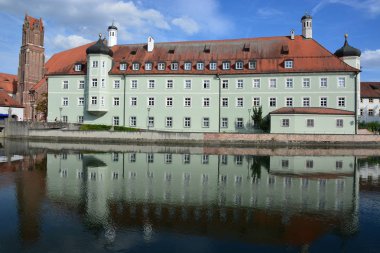 Tarihi şehir, Landshut, Bavyera, Almanya görünümünde Landshut, Almanya