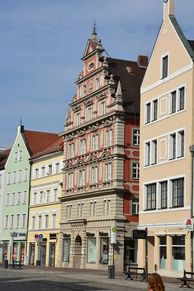 Landshut Duitsland Uitzicht Historische Stad Landshut Bavaria Duitsland — Stockfoto