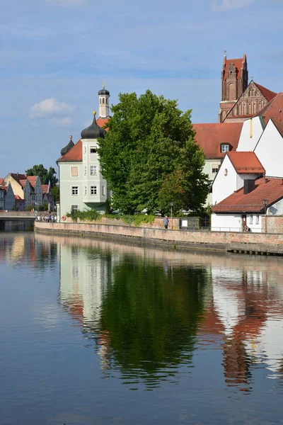Landshut Tyskland Vyn Den Historiska Staden Landshut Bayern Tyskland — Stockfoto
