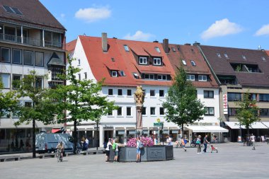 Ulm, Almanya tarihi şehir görünümünde Ulm, Almanya