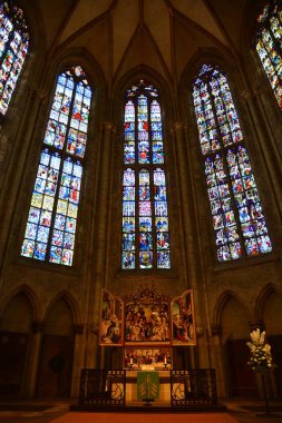 Ulm, Almanya tarihi şehir görünümünde Ulm, Almanya