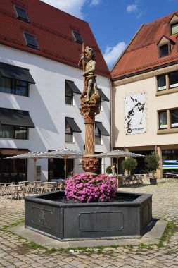 Ulm, Almanya tarihi şehir görünümünde Ulm, Almanya