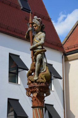 Ulm, Almanya tarihi şehir görünümünde Ulm, Almanya