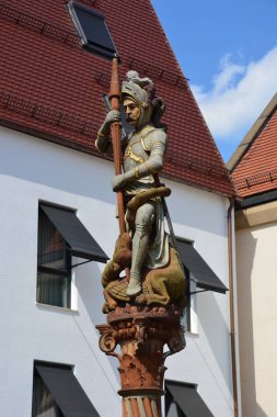 Ulm, Almanya tarihi şehir görünümünde Ulm, Almanya