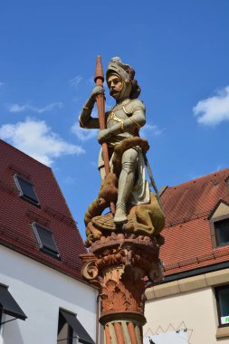 Ulm, Almanya tarihi şehir görünümünde Ulm, Almanya