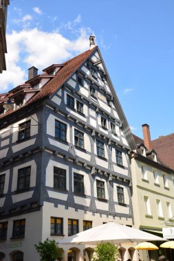 Ulm, Almanya tarihi şehir görünümünde Ulm, Almanya