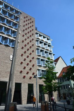 Ulm, Almanya tarihi şehir görünümünde Ulm, Almanya