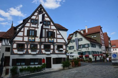 Ulm, Almanya tarihi şehir görünümünde Ulm, Almanya