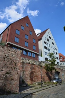 Ulm, Almanya tarihi şehir görünümünde Ulm, Almanya