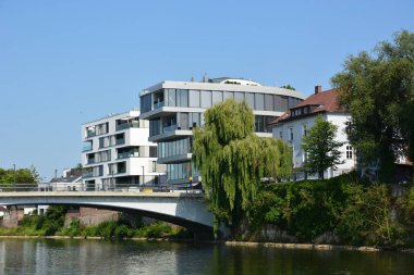 Ulm, Almanya tarihi şehir görünümünde Ulm, Almanya
