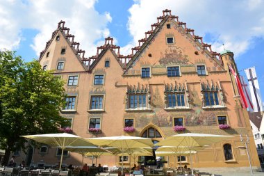 Ulm, Almanya tarihi şehir görünümünde Ulm, Almanya