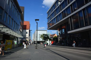 Ulm, Almanya tarihi şehir görünümünde Ulm, Almanya