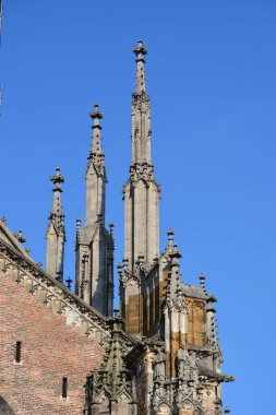 Ulm, Almanya tarihi şehir görünümünde Ulm, Almanya