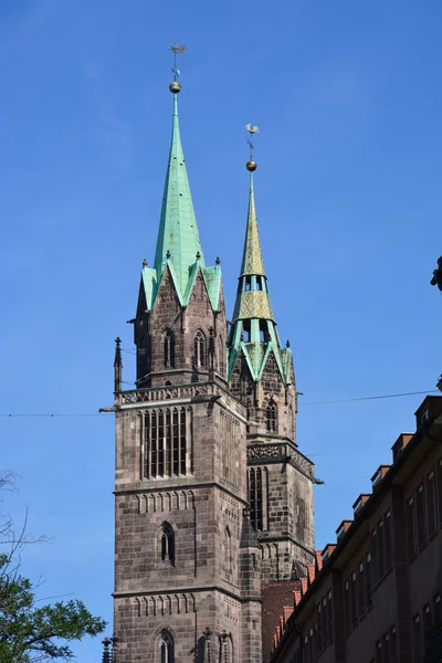 Blick Die Stadt Nürnberg Bayern Deutschland — Stockfoto