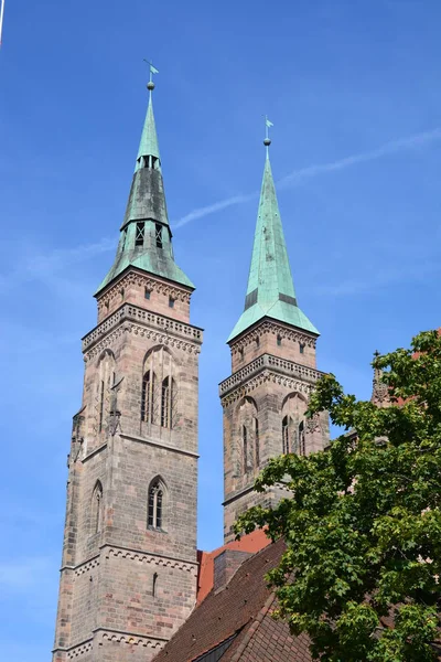 Blick Die Stadt Nürnberg Bayern Deutschland — Stockfoto