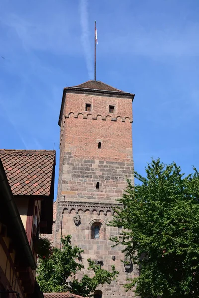 Blick Die Stadt Nürnberg Bayern Deutschland — Stockfoto