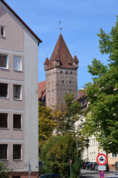 Vista Ciudad Nuremberg Baviera Alemania — Foto de Stock