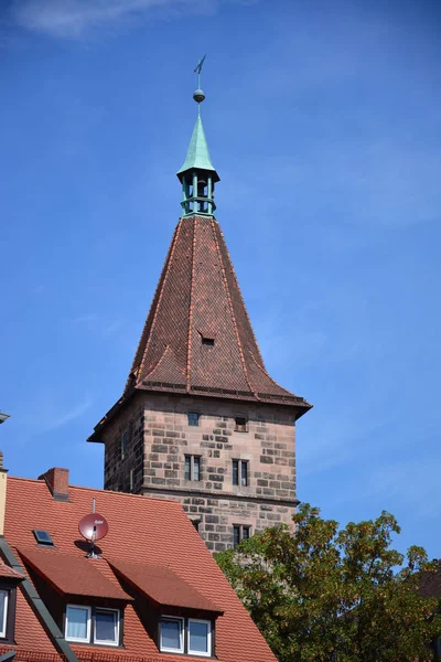 Blick Die Stadt Nürnberg Bayern Deutschland — Stockfoto