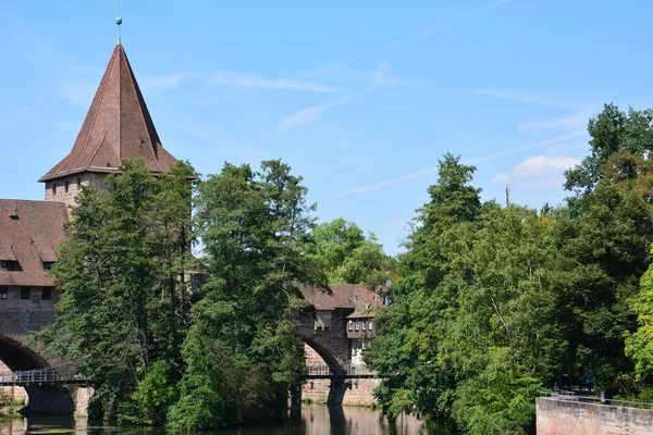 Vue Dans Ville Nuremberg Bavière Allemagne — Photo